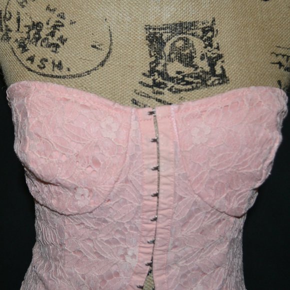 NWT Lily White Pink Corset Size M & XS - Picture 2 of 6